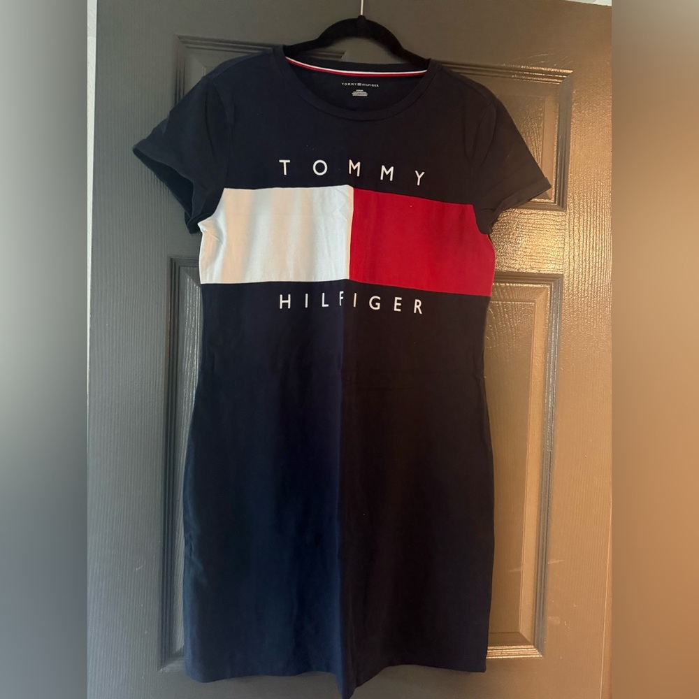 Tommy Hilfiger Navy and Red Polo Dress